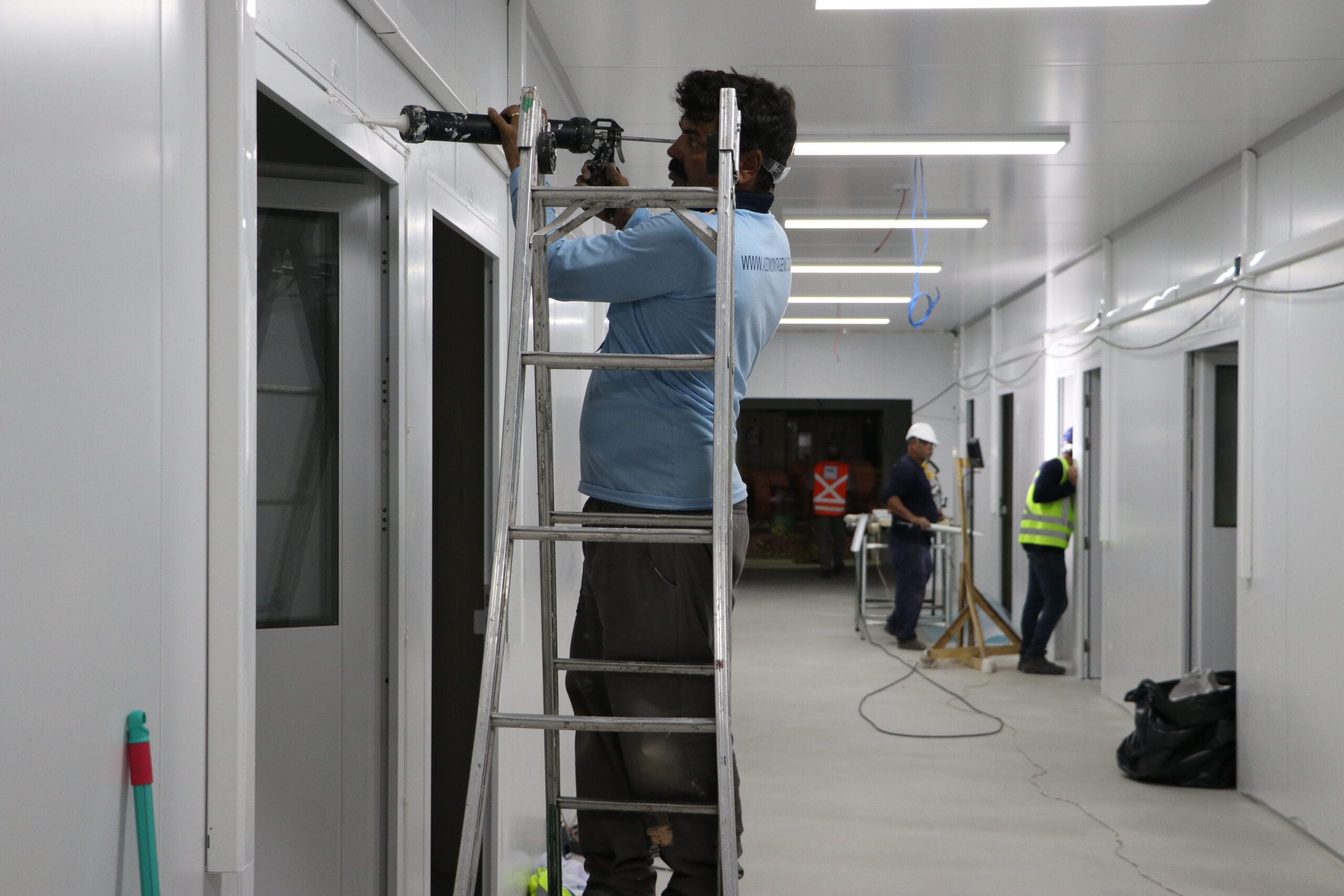 Construção em andamento do Centro Hospitalar Covid-19 da Fiocruz. Rio de Janeiro (RJ), 15 abr. 2020. Foto: Peter Ilicciev. Acervo CCS/Fiocruz.