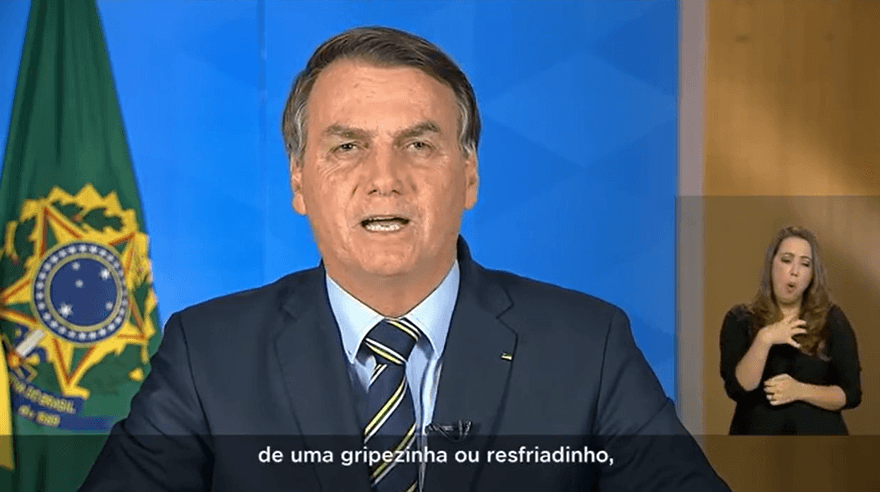 Negando a gravidade da pandemia, Jair Bolsonaro chama a covid-19 de “gripezinha”